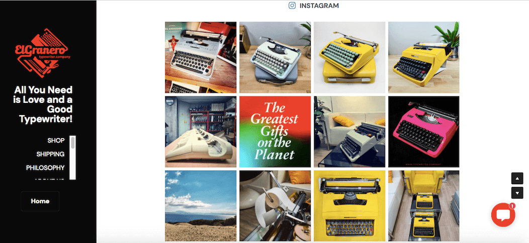 Instagram feed embedded on a company website Instagram feed embedded on a company website
